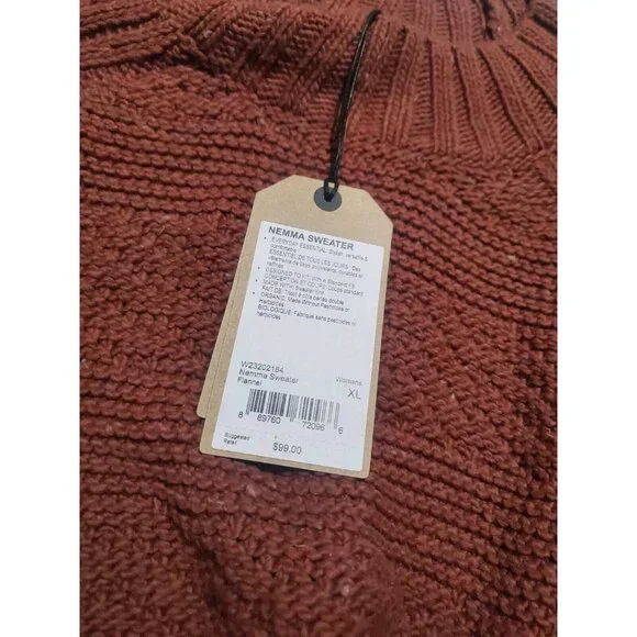 prAna Women's Nemma Mid Weight Mock Neck Organic Cotton Sweater Sz XL NWT - Picture 10 of 10